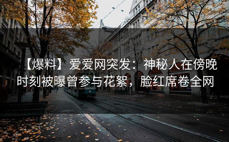 【爆料】爱爱网突发：神秘人在傍晚时刻被曝曾参与花絮，脸红席卷全网